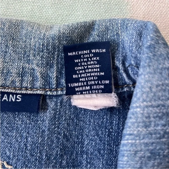 Vintage Bill Blass Blue Denim Button Front Jacket Size Large - Picture 7 of 9